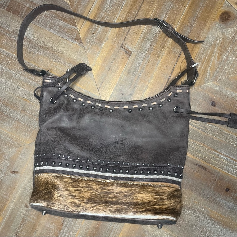 Trinity Ranch hair on crossbody bag